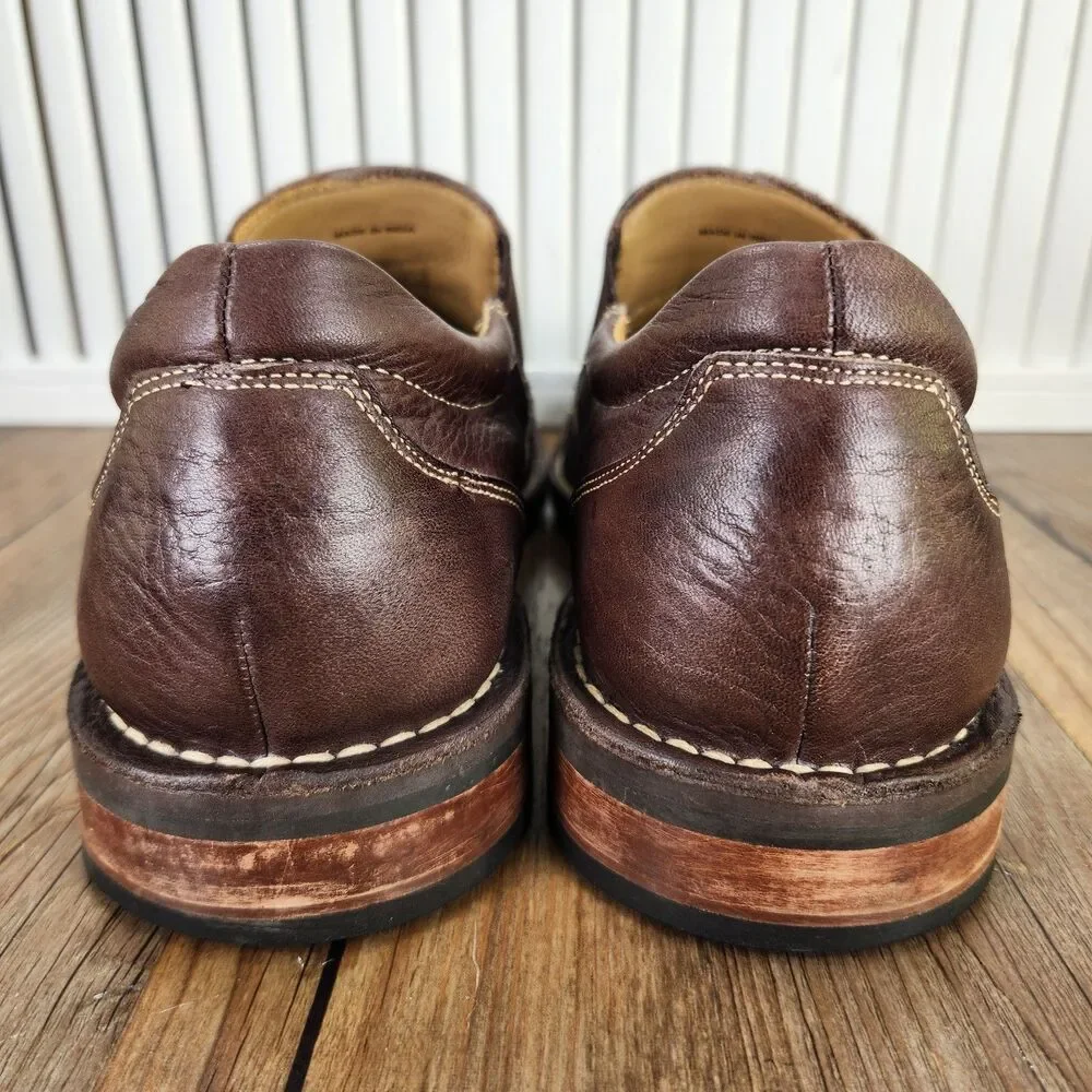 Cole Haan Grand.OS C13256 Mens Size 11.5 M Brown Leather Split Toe Loafers Shoes